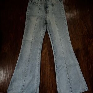 SHEIN Women's Flare Leg Gray Jeans